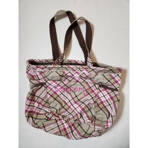 Thirty-One Plaid Tote Bag Personalized “Kimberly”